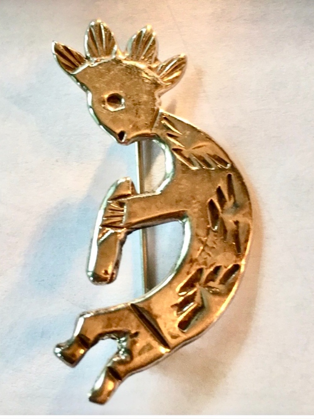 Vintage Native American Navajo Kokopelli Pin